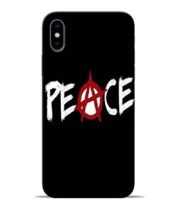 White Peace Apple iPhone X Mobile Cover
