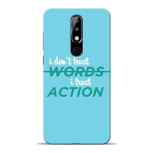 Words Action Nokia 5.1 Plus Mobile Cover