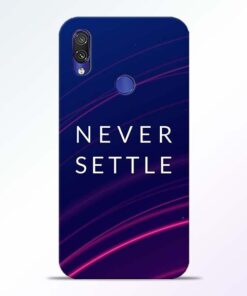 Blue Never Settle Redmi Note 7 Pro Mobile Cover