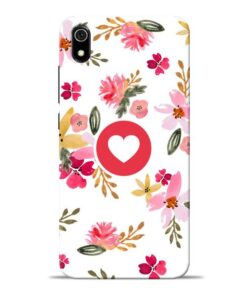 Floral Heart Redmi 7A Mobile Cover