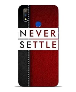 Red Never Settle Oppo Realme 3 Pro Mobile Cover