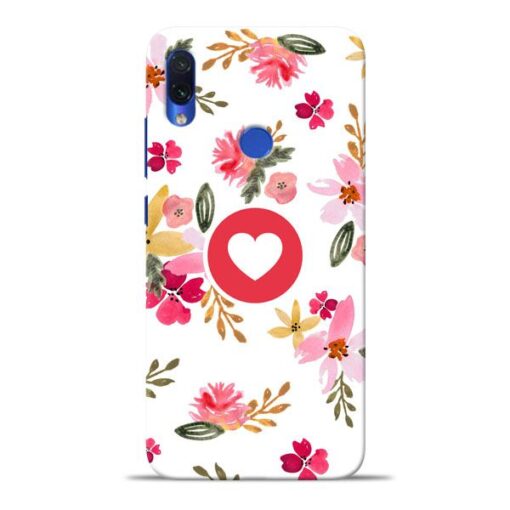 Floral Heart Redmi Note 7S Mobile Cover