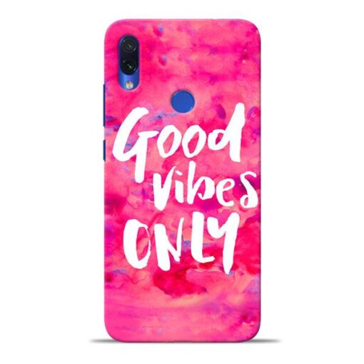 Good Vibes Redmi Note 7S Mobile Cover