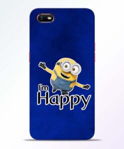 I am Happy Minion Oppo A1K Mobile Cover