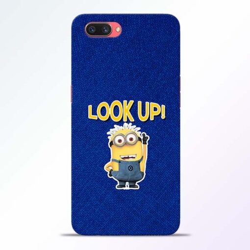 Look Up Minion Oppo A3S Mobile Cover
