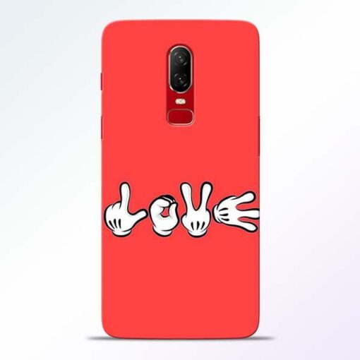 Love Symbol OnePlus 6 Mobile Cover