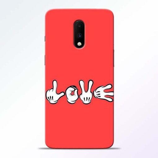 Love Symbol OnePlus 7 Mobile Cover
