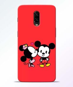 Red Cute Mouse OnePlus 6T Mobile Cover