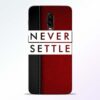 Red Never Settle OnePlus 6T Mobile Cover