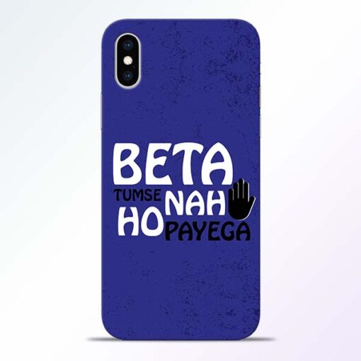 Beta Tumse Na iPhone XS Mobile Cover