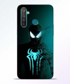 Black Spiderman RealMe 5 Pro Mobile Cover - CoversGap