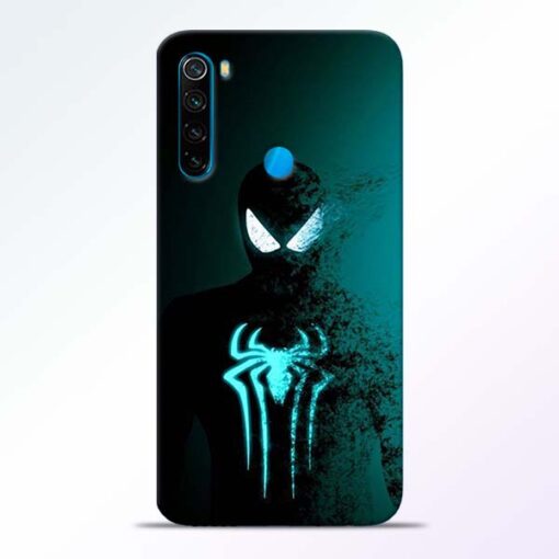 Black Spiderman Redmi Note 8 Mobile Cover