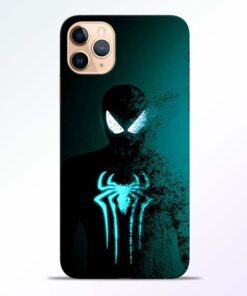 Black Spiderman iPhone 11 Pro Mobile Cover