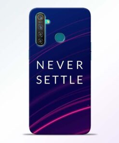 Blue Never Settle RealMe 5 Pro Mobile Cover - CoversGap