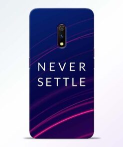 Blue Never Settle RealMe X Mobile Cover - CoversGap