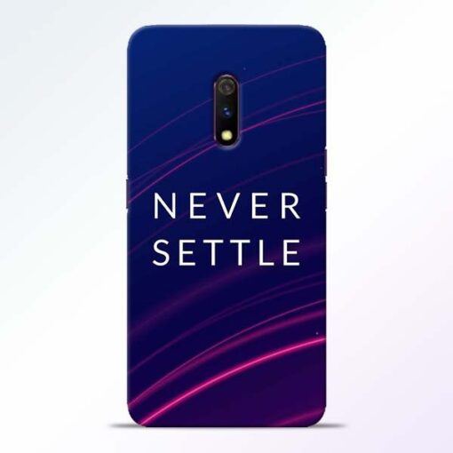 Blue Never Settle RealMe X Mobile Cover - CoversGap