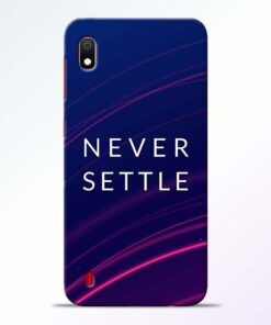 Blue Never Settle Samsung A10 Mobile Cover - CoversGap