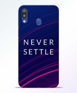 Blue Never Settle Samsung M20 Mobile Cover - CoversGap