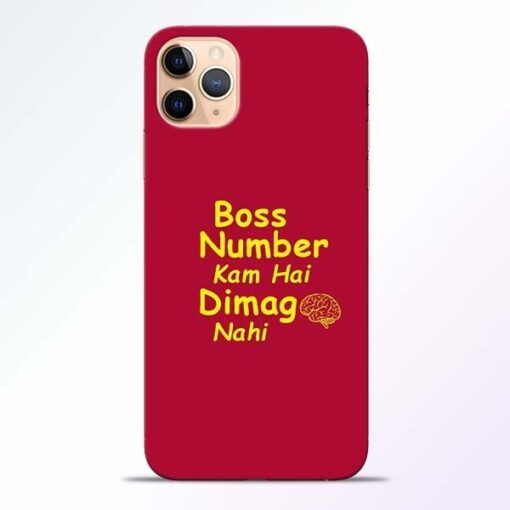Boss Number iPhone 11 Pro Mobile Cover