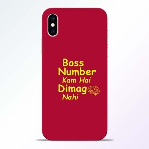 Boss Number iPhone XS Mobile Cover