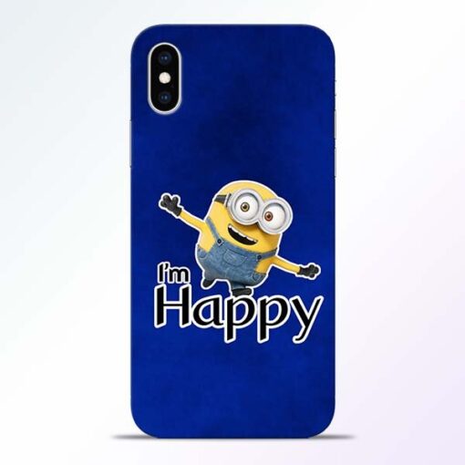 I am Happy Minion iPhone XS Mobile Cover
