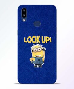 Look Up Minion Samsung Galaxy A10s Mobile Cover
