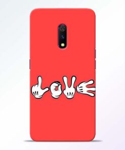 Love Symbol RealMe X Mobile Cover - CoversGap