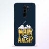 Main Aur Aalsi Redmi Note 8 Pro Mobile Cover - CoversGap