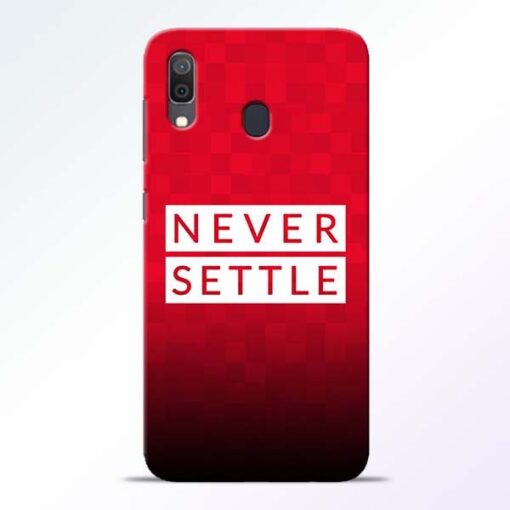 Never Settle Samsung A30 Mobile Cover - CoversGap