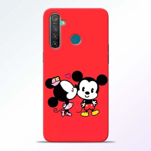 Red Cute Mouse RealMe 5 Pro Mobile Cover - CoversGap
