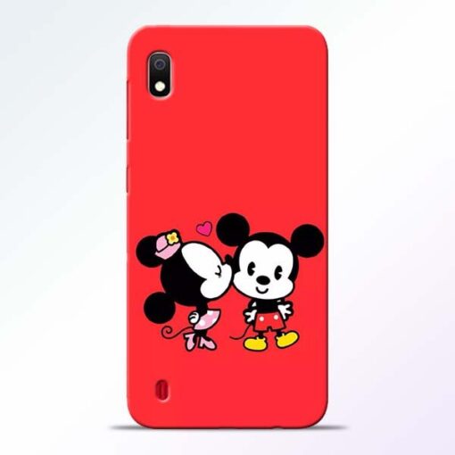 Red Cute Mouse Samsung A10 Mobile Cover - CoversGap