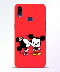 Red Cute Mouse Samsung Galaxy A10s Mobile Cover
