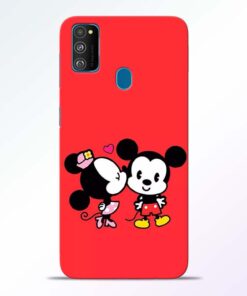 Red Cute Mouse Samsung Galaxy M30s Mobile Cover