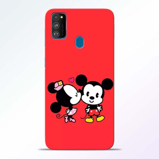 Red Cute Mouse Samsung Galaxy M30s Mobile Cover