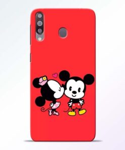 Red Cute Mouse Samsung M30 Mobile Cover - CoversGap