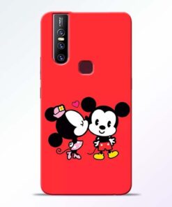 Red Cute Mouse Vivo V15 Mobile Cover - CoversGap.com