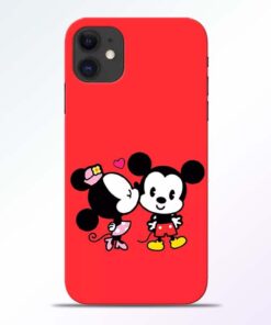 Red Cute Mouse iPhone 11 Mobile Cover