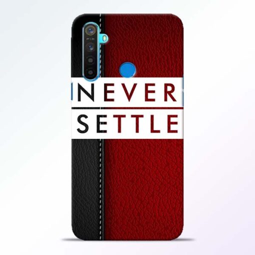 Red Never Settle RealMe 5 Mobile Cover - CoversGap