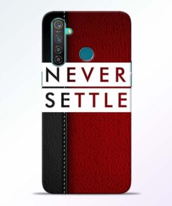 Red Never Settle RealMe 5 Pro Mobile Cover - CoversGap