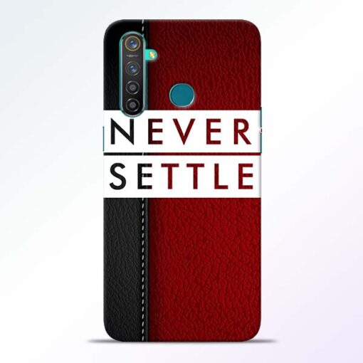 Red Never Settle RealMe 5 Pro Mobile Cover - CoversGap