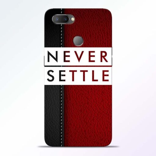 Red Never Settle RealMe U1 Mobile Cover - CoversGap