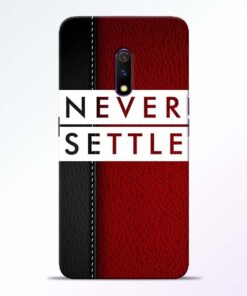 Red Never Settle RealMe X Mobile Cover - CoversGap