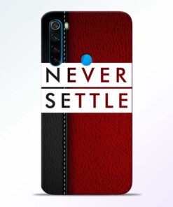 Red Never Settle Redmi Note 8 Mobile Cover