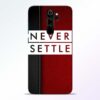 Red Never Settle Redmi Note 8 Pro Mobile Cover