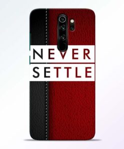 Red Never Settle Redmi Note 8 Pro Mobile Cover