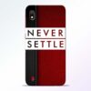 Red Never Settle Samsung A10 Mobile Cover - CoversGap