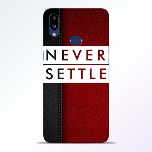 Red Never Settle Samsung Galaxy A10s Mobile Cover