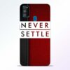 Red Never Settle Samsung Galaxy M30s Mobile Cover