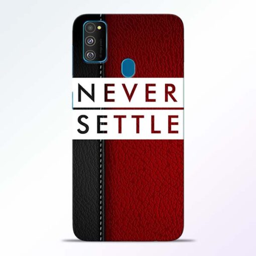 Red Never Settle Samsung Galaxy M30s Mobile Cover
