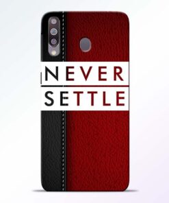 Red Never Settle Samsung M30 Mobile Cover - CoversGap